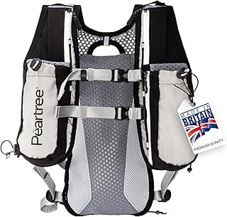 Peartree RaceReady Running Vest - Ultra-Light Breathable With Hydration Bladder Compartment - Reflective Running Gear With Multiple Pockets - Includes Whistle