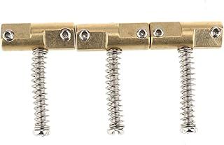 Wilkinson WTB 10.8mm Compensated Brass Saddles Guitar Bridge Saddles for Vintage Fender Telecaster Electric Guitar, Gold (Set of 3)
