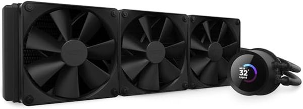 NZXT Kraken 360 - RL-KN360-B1 - 360mm AIO CPU Liquid Cooler - Customizable 1.54" Square LCD Display for Images, Performance Metrics and More - High-Performance Pump - 3 x F120P Fans - Black