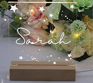 ukgiftstoreonline Personalised Name and Stars Gift Night Light LED Lamp