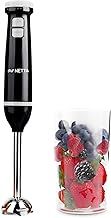 NETTA Hand Blender with 700ml Beaker - Powerful 600W - Variable Speed and Turbo Settings - Food Grade 304 Stainless Steel Blades - Ergonomic Stick Handle - BPA Free