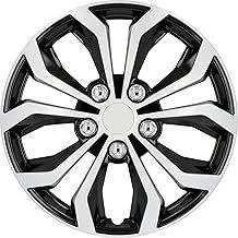 Cartrend 75568 Daytona Wheel Trims, Set of 4, Black / Silver, 15 inches