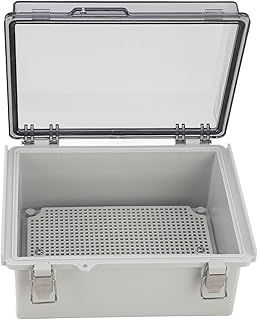 Waterproof Electrical Junction Box Hinged Shell Distribution Protection Enclosure for Indoor Outdoor Electrical Projects ABS Plastic Transparent Clear Cover 220x170x110mm