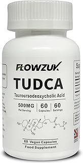 TUDCA Tauroursodeoxycholic Acid Supplements - Bile Salt TUDCA Supplement for Liver Support, Bile Production, Digestion & Immune System Support - 60 Capsules (500mg)