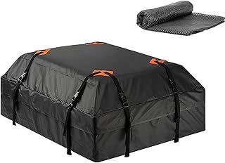 Roof Top Cargo Carrier Bag - Car Roof Box Storage Waterproof With Non Slip Roof Mat | Universal Foldable Car Roof Cargo Travel Bag | Luggage Storage Bag For Any Cars Without Roof Rack Rails Bars