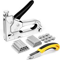 AECCN Staple Gun with 2100 Staples - 3 in 1 Heavy Duty Staple Gun Kit with Remover, Durable Stainless Steel Upholstery Stapler for Fixing Material, Decoration DIY, Carpentry, Furniture