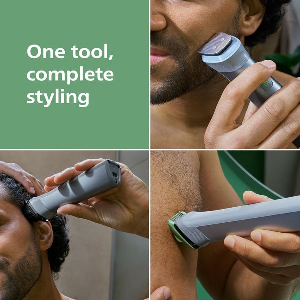 Philips Multigroom 5000 Series All-in-One 11-Piece Trimmer - Shaver and Clipper for Beard, Nose, Hair, and Body, Self-Sharpening Full Metal Blades, 17 Length Settings (0.5-16 mm), Model MG5951/15