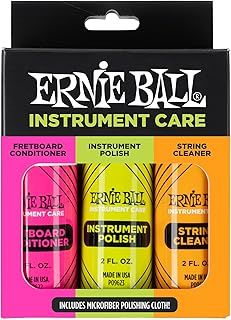 Ernie Ball Guitar Polish, Fretboard Conditioner, and String Cleaner with Polish Cloth