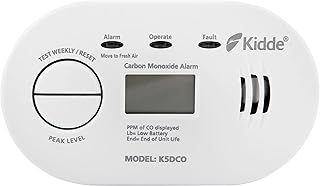 Kidde 5DCO 10 Year Life Battery Powered Digital Display Carbon Monoxide Alarm