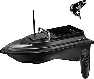 Bait Boat for Carp Fishing with 2KG Load Capacity, Cruise Control, Night Lights, Low Battery Alert - Ideal for Accurate Bait Delivery (Black)
