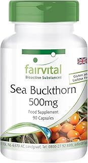 Fairvital | Sea Buckthorn Capsules 500mg - HIGH Dosage - Vegan - 90 Capsules