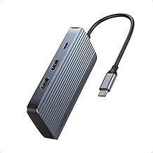 Anker 7-in-1 USB C Hub, Dual Monitor Multiport Adapter, Dual HDMI Display, 100W Power Delivery, 10Gbps Data Transfers, USB Ports for MacBook Air/Pro, Dell XPS, iPad Pro, and More
