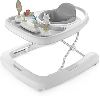 Ingenuity Spring & Sprout First Forest 3-in-1 Baby Activity Walker, Push-Behind Walker with 3 Removable Nature Inspired Toys, Adjustable Height, Foldable, Gender Neutral, 6 Months +, Multicolored