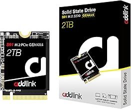 addlink S91 1TB M.2 2230 NVMe High Performance PCIe Gen4 3D NAND SSD for Handheld Gaming Device - Up to 4900 MB/s, Great for Steam Deck, ROG Ally, Laptop, Internal Solid State Drive (aUK1TBS91M2P)