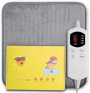 Extra Large Heating Pad for Office Chair 18" X 18" Size with 6 Adjustable Temperature Settings 4 Levels 9H Timers Function Flannel Moist and Dry Heat pad for Shoulders Neck Abdomen Back Limbs