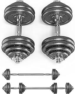 PROIRON 20kg/30kg Adjustable Dumbbells Weights set for Men Women, Cast Iron Dumbell Barbells set, Strength Training Equipment Home Gym Fitness, Hand Weights, Free Weights Bar Bell for Weight Lifting