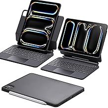 ESR iPad Pro 11 Inch (M5/M4, 2025/2024) Case with Keyboard, Pro 11(5th Gen) Keyboard Case with Easy-Set Magnetic Stand, Portrait/Landscape Modes, Removable Protective Case, Rebound 360 Series, Black