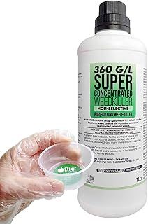 Elixir Gardens 1 Litre 360 g/l Glyphosate Commercial Industrial Strength Weed Killer | Treats up to 1666 sq.m | Concentrated Herbicide/Weedkiller
