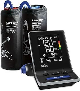 Braun ExactFit 5 Connect Smart Upper Arm Blood Pressure Monitor - Braun Healthy Heart app compatible- Clinically Validated Accuracy - Color-coded Indicator -2 Cuff Sizes - For Home Use - BUA6350