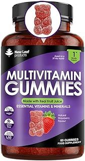 Multivitamin Gummies High Strength for Men Women - Vegetarian +14 Essential Vitamins & Minerals - Gluten Free, Non-GMO Multi Vitamins Chewable Adults Vitamin C A D E B12 B6 & Biotin, Zinc & Iodine