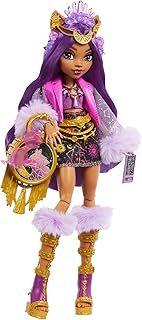 Monster High Monster Fest Doll, Clawdeen Wolf with Glam Outfit & Festival Themed Accessories like Snacks, Band Poster, Statement Bag & More, HXH80