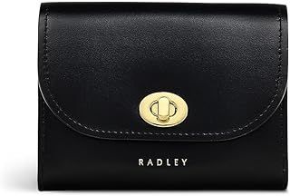 Radley London Parliament Hill Medium Flapover Matinee Purse for Women, in Black Smooth Leather with Turn-Lock Fastening