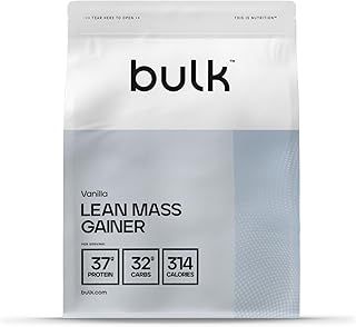 Bulk Lean Mass Gainer, Protein Shake, Vanilla, 1 kg, Packaging May Vary