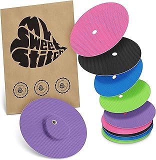 MySweetStitch | Patch for Dexcom G7 with Ventilation Hole | Waterproof | (10 Pieces) | Made in Germany | Outer Ø 65mm, Inner Ø 4mm | Rainbow
