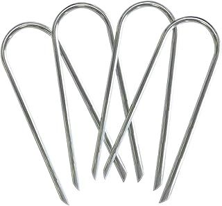 Uniprime Trampoline Stakes U Shaped Anchors Heavy Duty Metal - Long Trampolines Ground Wind Stakes for Soccer Goals, Camping Tents, Garden Decoration (4pcs)