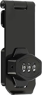 SAYAYO Door Latch Password Combination Lock Shed Lock Security Rotate Bolt Gate Latch for Wooden Gates Garden Cabinet Outdoor, 4-Inch Metal Black, EMSP5B-4C