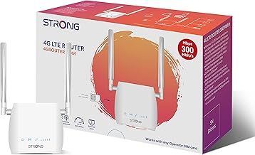 STRONG 4G LTE Mini Wi-Fi Router, CAT 4, SIM Slot, N300 Wi-Fi Router, Zero Configuration, LAN Port, Sim Card Adapters included