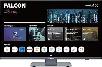 Falcon 24 inch TV WebOS SMART TV Wifi Camping – 12V/24V, Integrated DVD Player, Bluetooth 5.0, USB, Streaming, Freeview, Netflix, Prime Video, pitch perfect Television for Campervan, Motorhome IPTV