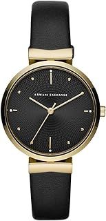 Armani Exchange Women Analogue Quartz Watch with Leather Strap AX5903