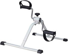 Aidapt Folding Portable Low Joint impact Fitness Rehabilitation Pedal Cycle Exerciser with variable Resistance for Leg and Arm Exercises, White