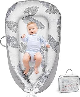 URMYWO Baby Nest Pod for Newborn, Baby Essentials for Newborn, Baby Lounger for 0-12 Months Boys Girls, Breathable & Soft Baby Sleep Nest, Baby Gifts