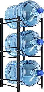 Lifewit 5 Gallon Water Jug Holder, 3 Tier Water Bottle Stand, Heavy Duty Dispenser Rack with 3 Slots, Detachable Shelf Organizer for Home, Black