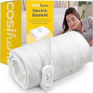 Cosi Home King Size Electric Blanket - Premium Microfleece Soft Touch, Heated Fitted Mattress Underblanket, Cover, Bed Warmer Pad - 3 Heat Settings & Machine Washable - 137 x 165cm