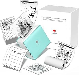 Phomemo M02 Mini Sticker Printer - Wireless Bluetooth Picture Printer for Kids' Birthday, Green