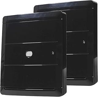 (Pair) Gas and Electric Meter Box Covers - Weather-Resistant Overboxes for DIY Repairs - Protect and Enhance Your Meters - Durable Meter Box Protection - (Black)