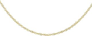 Carissima Gold Women's 9 ct Yellow Gold Hollow 1.9 mm Diamond Cut Sing Curb Chain Necklace