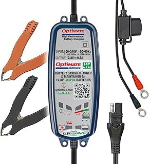 OptiMate Lithium 4s 0.8A 12V LiFePO4 Motorcycle Automatic Battery Charger Optimiser Maintainer