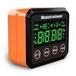 Mecurate Digital Angle Gauge and Protractor, Precise Measurement Digital Angle Finder tool with LCD and Backlight for Woodworking and Building