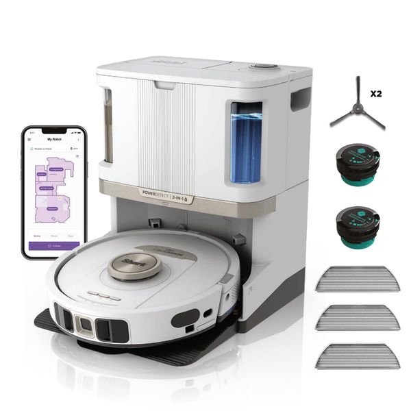 Shark PowerDetect Robot Vacuum and Mop - 3D LiDAR Navigation - White