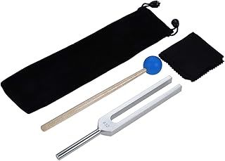 DRELD 440 Hz Tuning Fork, A440Hz Tuning Fork with Silicone Hammer Bag for Violin Guitar Tuner Instrument, DNA Repair Healing, Sound therapy, Perfect Healing, Balancing, Healers, Vibration