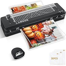 Laminator, A3 Laminator Machine with 30 Laminating Pouches, Cold and Thermal, Build-in Paper Cutter and Corner Rounder, Laminating Machine for Home School Use