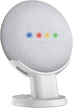 Gelink Google Home Mini Pedestal, Desk Stand for Nest Mini (2nd gen), Improves Sound Reception and Appearance - Portable Desktop Table Stand Holder for Your Smart Home Voice Assistants (White)