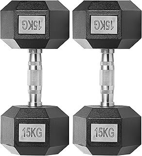 Gallant Hex Weights Dumbbells Set - Rubber Encased Hex Dumbbells Set, Anti Rolling, Dumbbell Sets for Men, Home Fitness Gym Weights For Strength Training Weight Lifting Equipment