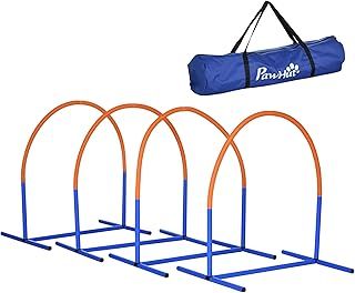 PawHut Dog Agility Training Equipment Pet Agility Training Set with Carry Bag