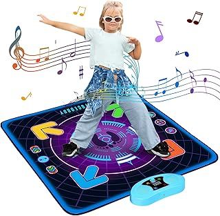Dance Mat, Dance Mat for Girls with Aux Connection, 3 Game Modes, Adjustable Volume, Built-in Music, Boy and Girl's Toy/Gifts/Presents/Games for 4 5 6 7 8 9 10+ Years Old