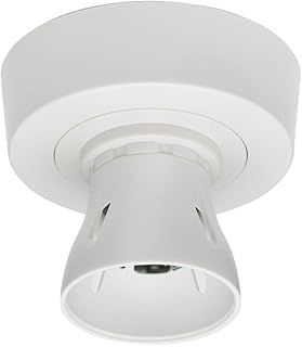 Knightsbridge SN8230T2 HO BC Batten Holder with Ceiling Rose Base ,White,3-Plate